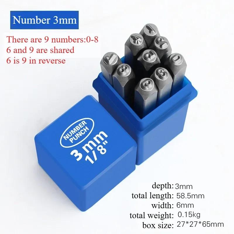 3-12mm Sayı ve Harf Alaşımlı Çelik Damga Saklama Kutulu Zımba Seti Sertleştirilmiş Metal Deri El Sanatları Kabartma El Yapımı Oyma Aleti