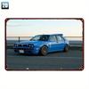 Racing Car Retro Style Metal Decorative Painting for Garage Room Decor