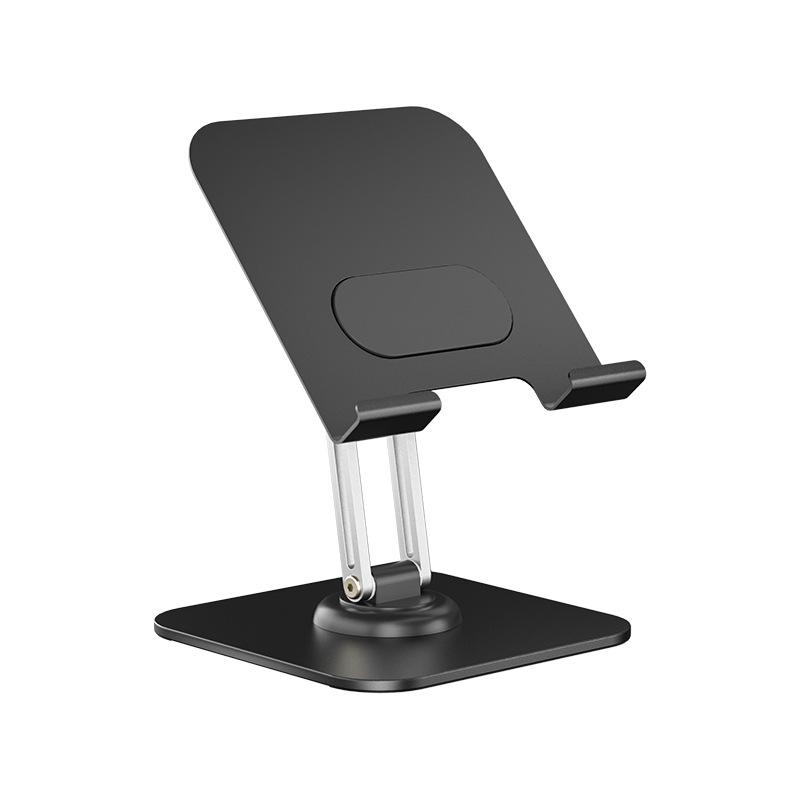 360° Rotating All-Metal Foldable Tablet Stand, Aluminum Alloy, Lifting Desktop Holder