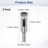 5pcs Diamond Hole Saw Drill Bit 3-18mm Glass Drill Bit for Ceramic/Marble/Granite Stone/Bottles/Tile Cutting [Silver Tone]
