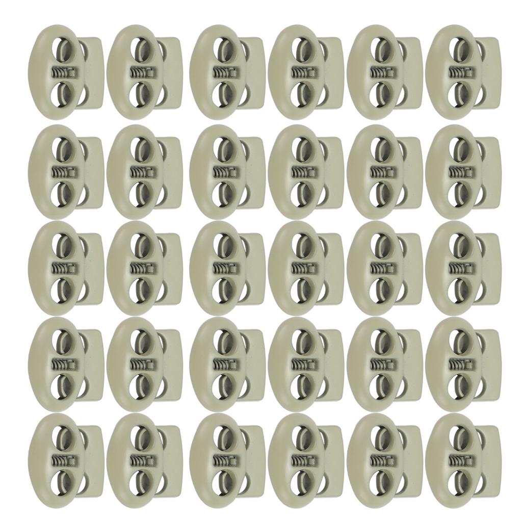 30PCS Metal Cord Locks End Spring Stop Toggle Stoppers Rustproof Lightweight Lanyard String Cord