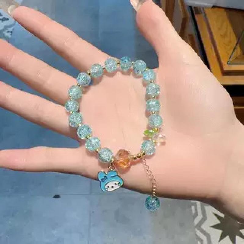 Colorful Crystal Beaded Fishtail Bracelet: Sweet, Fairy-Inspired Gift for Best Friend or Girlfriend - Perfect for May Day Outings