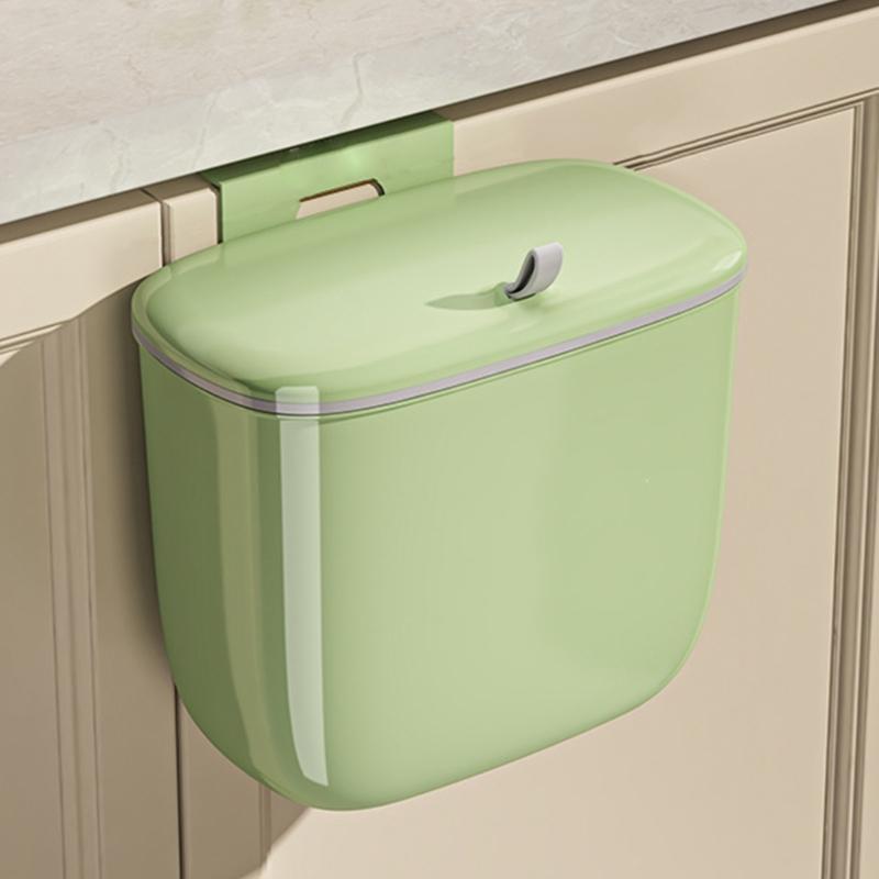 Plastic Trash Can, AntiOdor Hangings Trash Bin Perfect for Bathroom Cabinet Door Suitable Housewives Cooking Enthusiasts