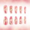 Press on Nail Ballerinas Coffin Fake Nail Designs Stick on Nail Full Cover False Nail Acrylic Glues on Nail for Womens