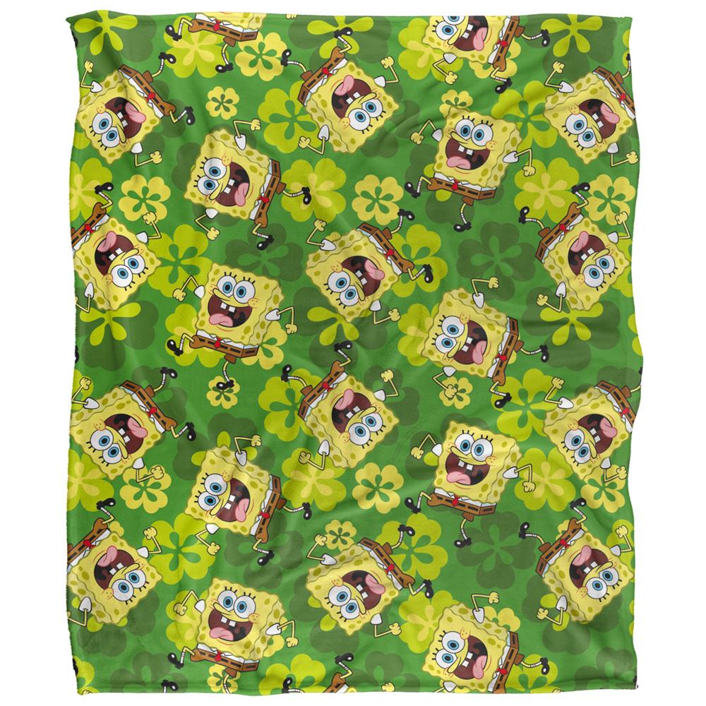SpongeBob SquarePants Silky Patterned St Patricks Day Supersoft Blanket