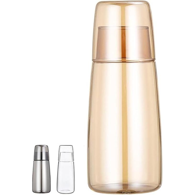 Набор графина для воды и стакана на прикроватную тумбочку, Набор графина и стакана для ночного столика, спальни, гостевой комнаты, Графины для холодных напитков, ополаскивателя