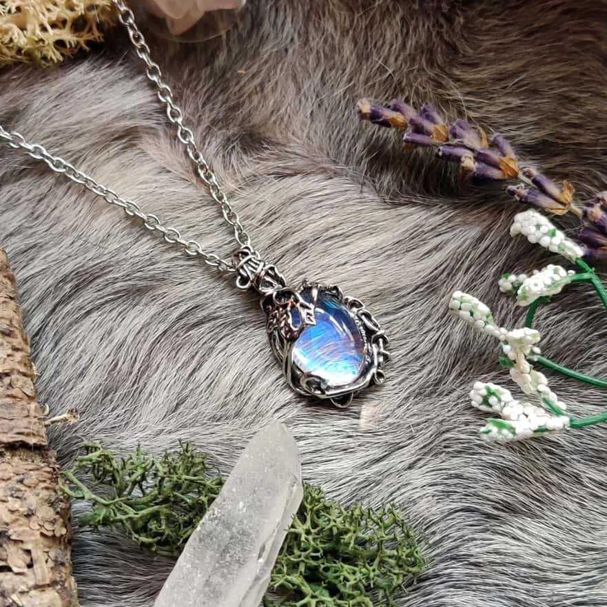 Mondlicht Wassertropfen Halskette, Vintage Schmuck, magische Accessoires, Geheimnis, Design Sinn, Hexe, Gothic, Ast, Choker Für Frauen Mann