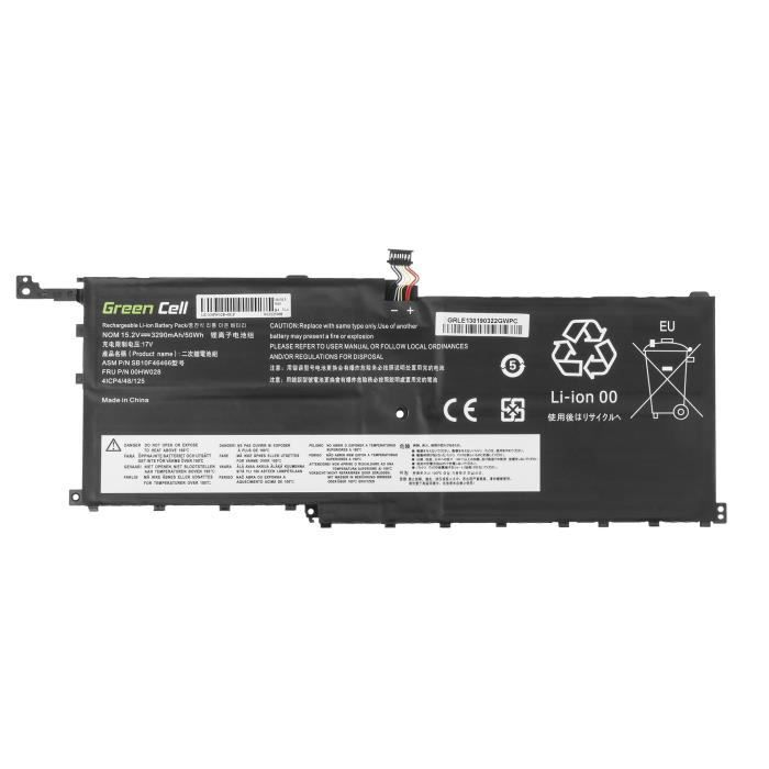 Batterie - green cell - 00hw028 01av439 - 3200mah - 15.2v - compatible lenovo thinkpad