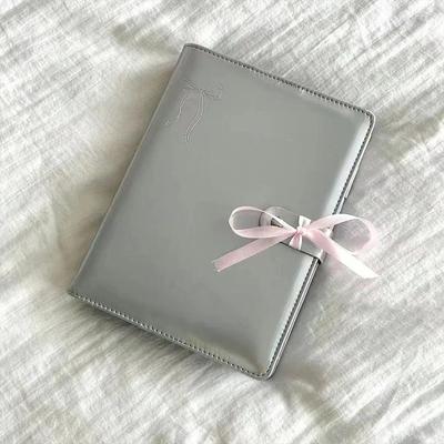 A5 PU Leather Silver Album with 20PCS 4grids Inner Pages Idol Photocards Collect Binder INS Kpop Photo Card Storage Book