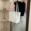 Fashionable Black Pu Leather Tote Bag For Women Summer 2024 Simple And Chic Design