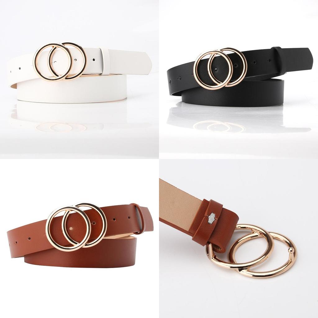 Ladies Fashion Pu Leather Waist Belt With Alloy Buckle For Daily And Formal Looks