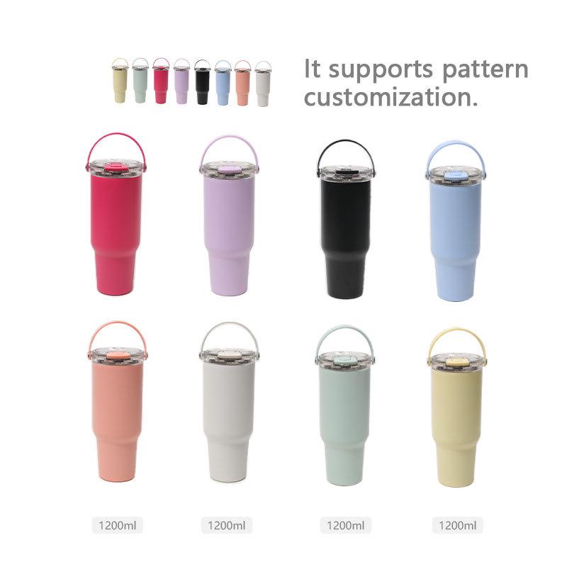 40oz Double-Walled Thermos Cup with Fashionable Lid for Outdoor and Car Use