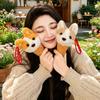 Cute Ice Cream Cone Dog Plush Pendant Toy Cartoon Corgi Animal Keychain Backpack Versatile Bag Decor Kids Xmas Gift