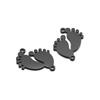 5pcs Stainless Steel Gold Cute Baby Feet Charms Bracelet Connectors Necklace Pendant for DIY Jewelry Earrings Making Findings