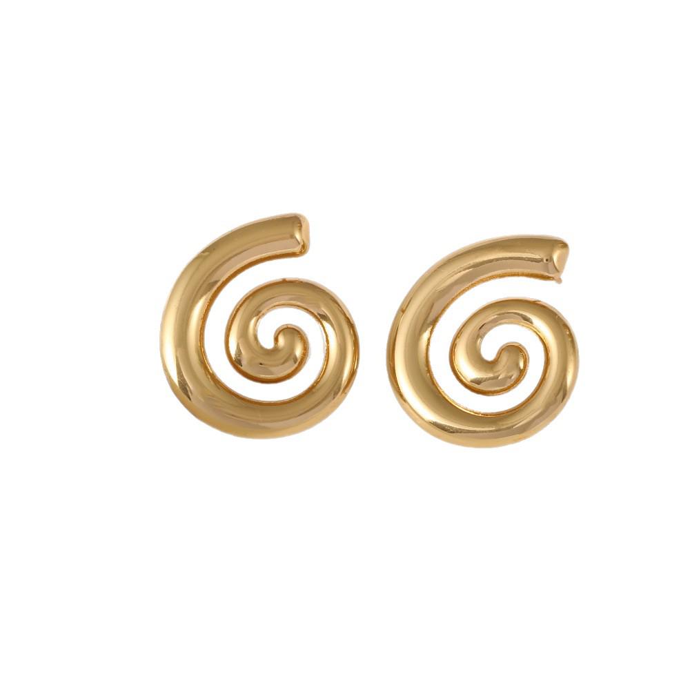 European & American Stainless Steel Retro Earrings for Women: Elegant Light Luxury Autumn/Winter Style