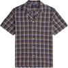 Camicia a maniche corte con bottoni a quadri vestibilità larga Polo Uomo camicie Multicolore 710972688-001