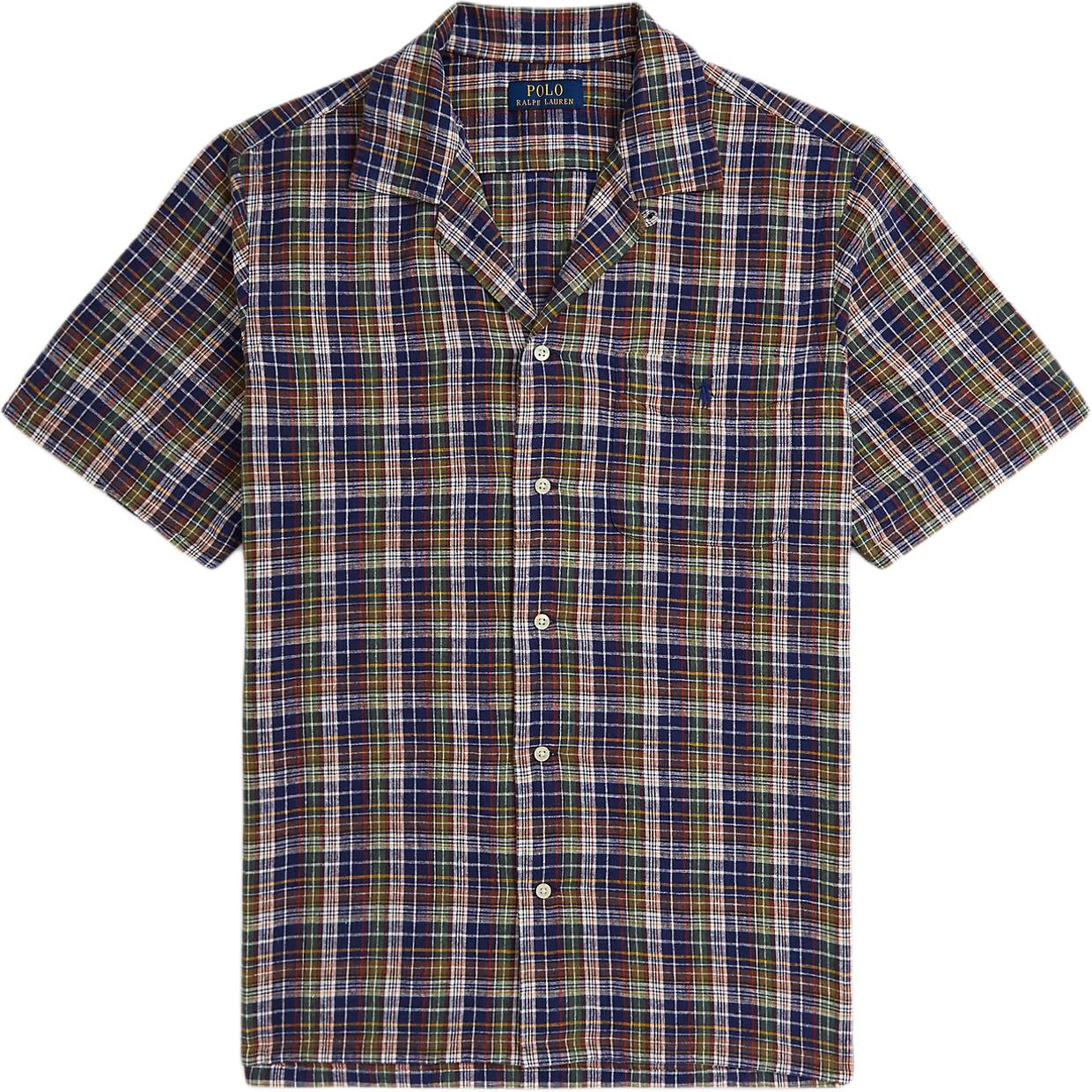 

Polo Ralph Lauren Plaid Loose Fit Button Short Sleeve Shirt Men shirts Multicolor 710972688-001 S