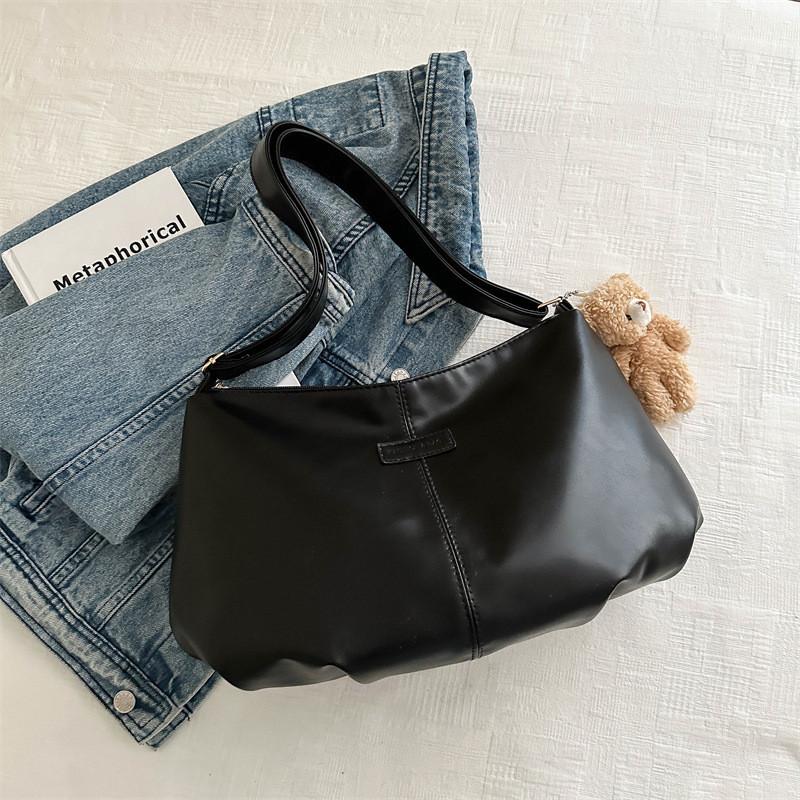 Stylish 2024 New Korean Casual Large Capacity Pu Tote Bag For Women With Zipper