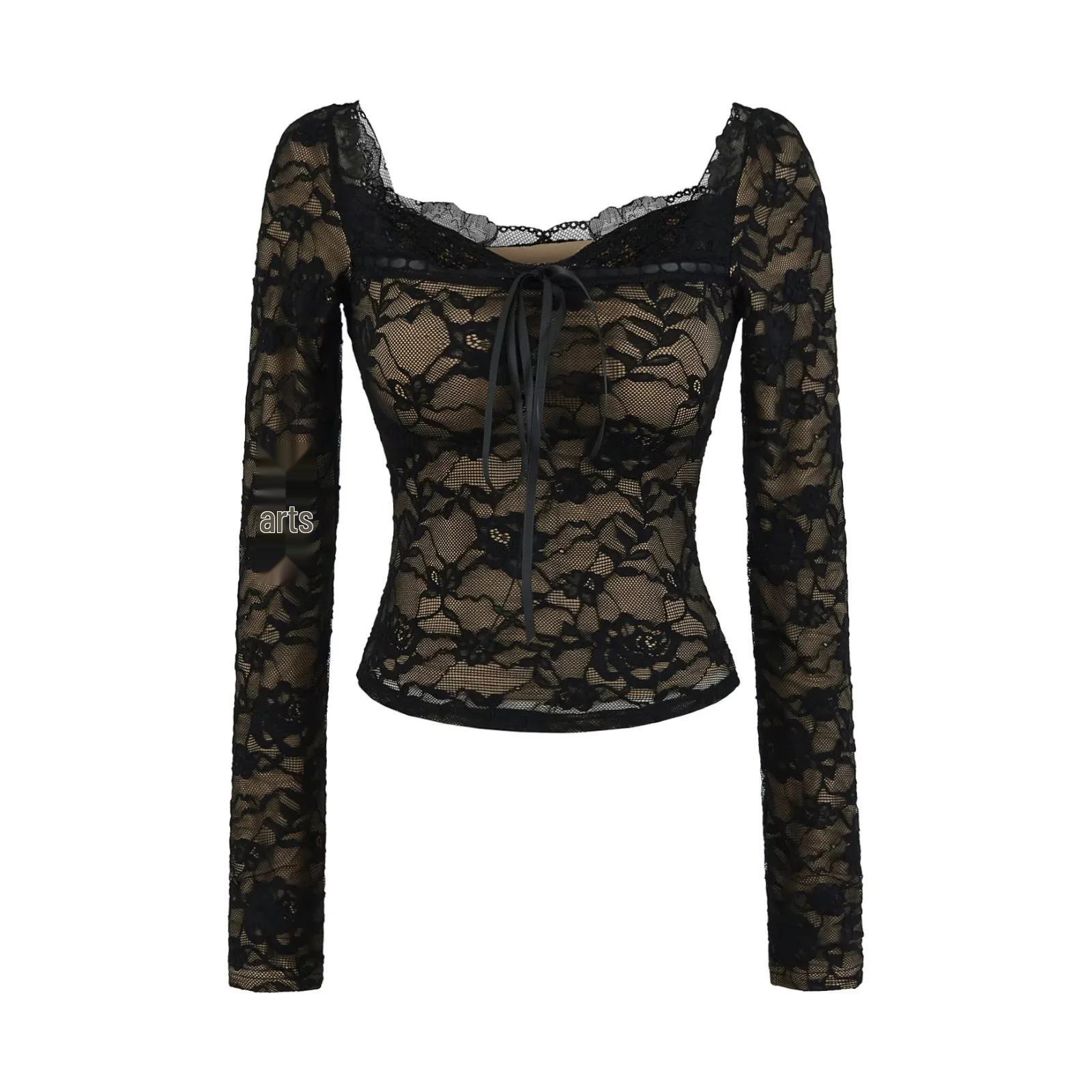 

Pure Desire Lace Mesh Slim-Fit One-Shoulder Top - Autumn/Winter New Arrival S/Recommended 42.5-47.5 kg