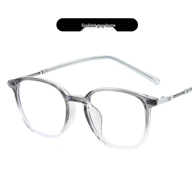 Square Frame Glasses for Women: TR90 Metal, Anti-Blue Light, Prescription/Non-Prescription Lenses, Slimming Design for Large Faces, No Makeup Style