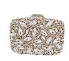 WHTUOHENG Bolso de Noche Plateado con Piedra Grande para Mujer Bolso de Mano Nupcial con Diamantes Cartera de Mano con Pedrería para Cena de Boda