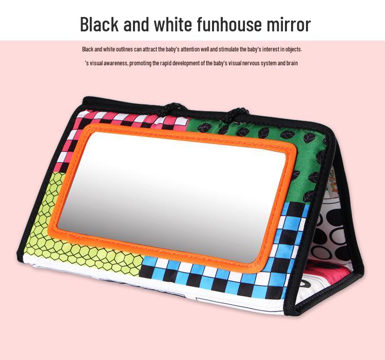 Aipinqi Baby Funhouse Mirror Cloth Book: Car Hanging Toy with Foldable Pendant for Back Seat