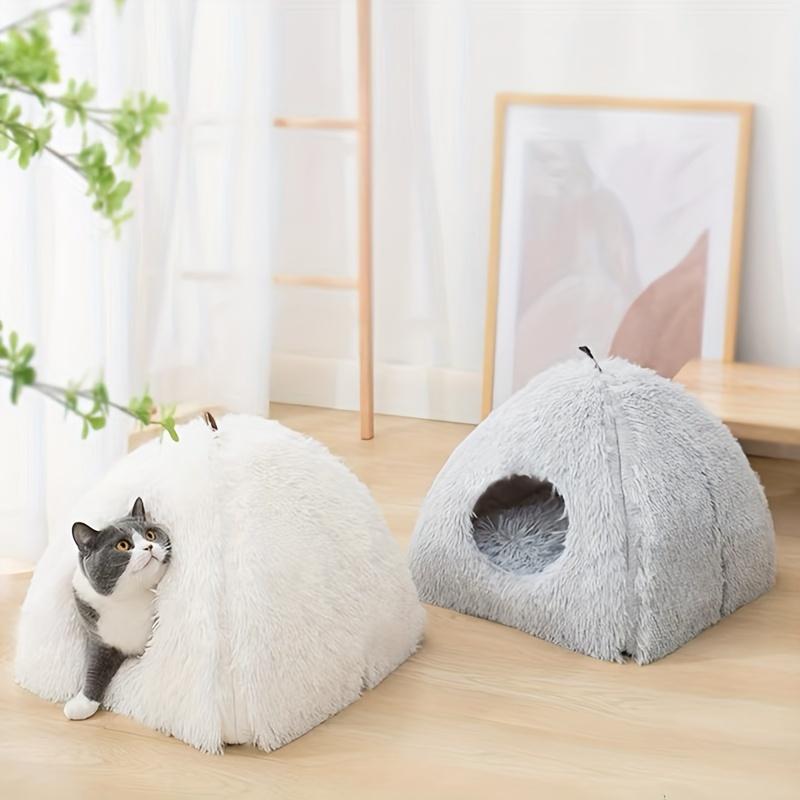 Pet Bed for Cats, Warm and Cozy, Enclosed Cave Design, Easy To Clean