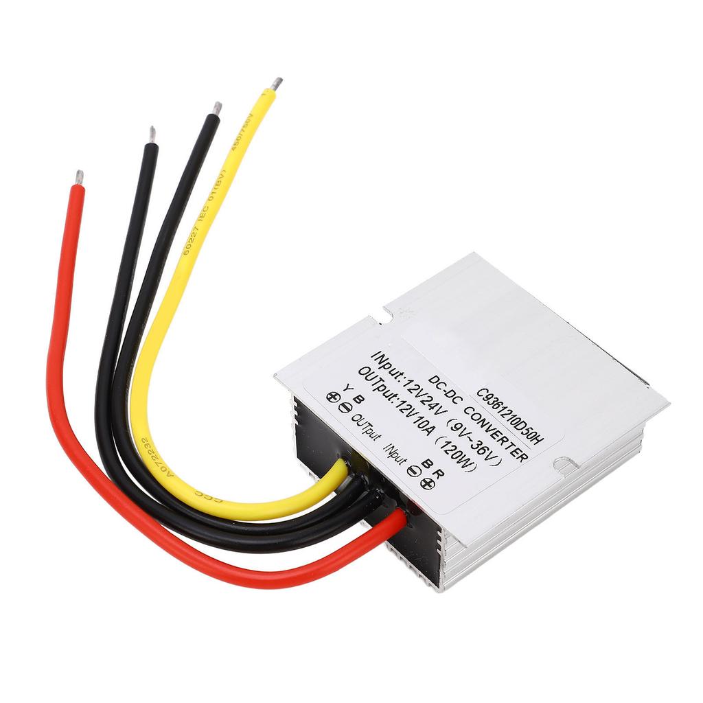 Prąd stały do prądu stałego 12V24V 9?36V do 12V10A Regulator napięcia Wodoodporny przetwornik napięcia do pojazdów