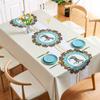 Household Nordic Pvc Tablecloth Waterproof And Oil-Proof Leave-In Tablecloth Ethnic Style Dining Table Cloth Coffee Table Cloth