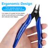 Wire Cutters, Spring-loaded CRV Steel Diagonal Flush Cutters for Electrical & Home Use–Heavy Duty Precision Side Cutting Pliers