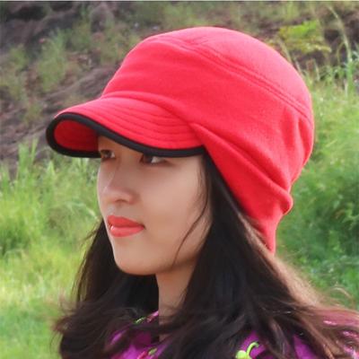 Short Brim Cap Men's Winter Cycling Thermal Cap Women's Ear Protector Windproof Fleece Cap Ear Protector