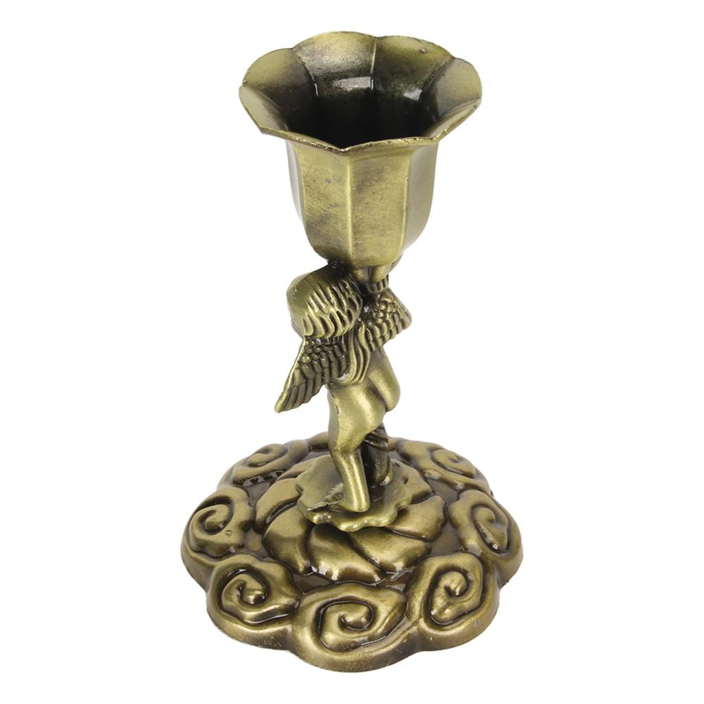 Angel Candle Holder Cherub Statue Candlestick Holder Vintage Metal Decoration for Dining Table Wedding Party