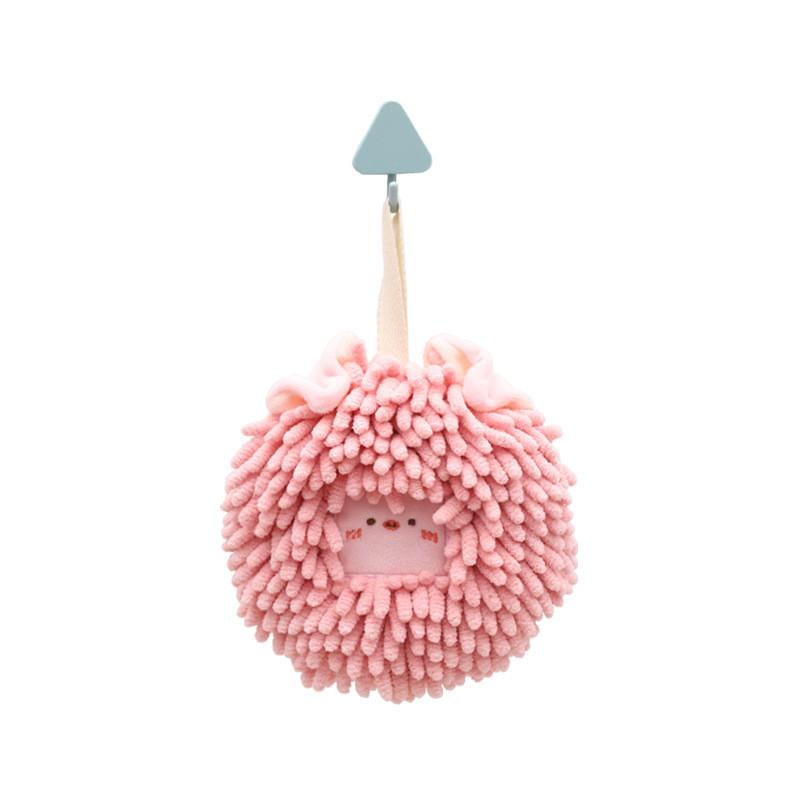 

Cute Cartoon Hand Towel With Hanging Loop For Kids Bathroom Decor Style A
