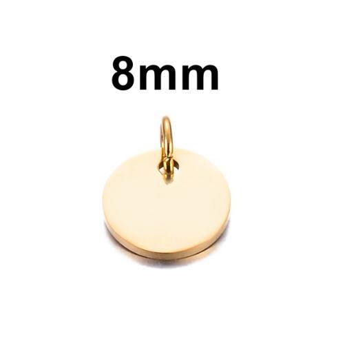 10pcs/lot Mirrior Polished Blank Tags Stainless Steel Charms for DIY Jewelry Necklace Bracelet Anklet Extention Tail Chain