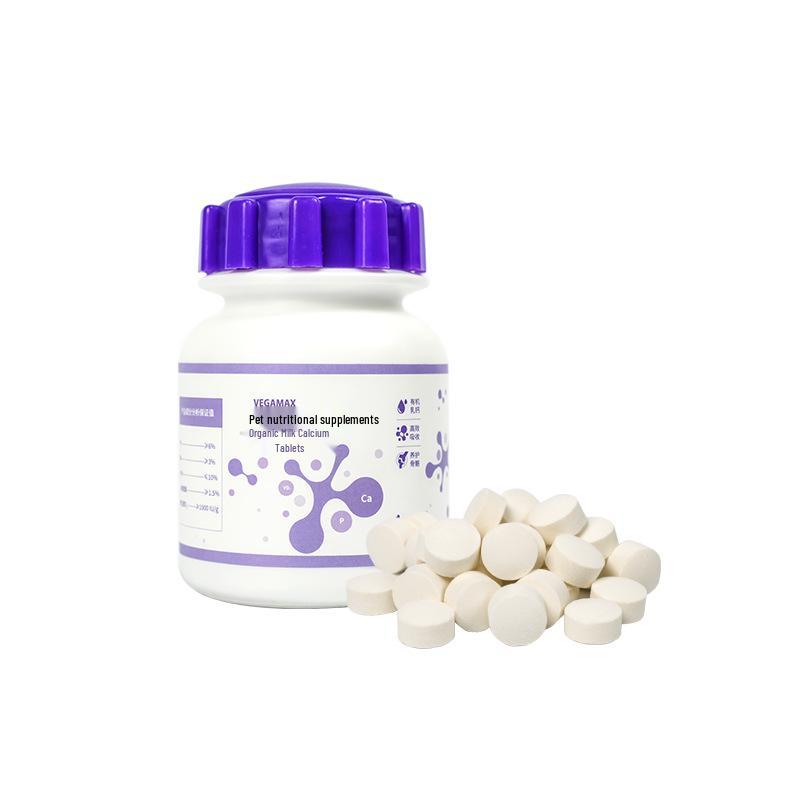 VEGAMAX Bio-Ziegenmilch-Kalziumtabletten für Haustiere - Nahrungsergänzungsmittel für Hunde und Katzen