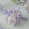 Elegant Florals Print Candy Storage Bag for Bridals Showers Birthday Parties and Holiday Celebration Sturdy Canvas
