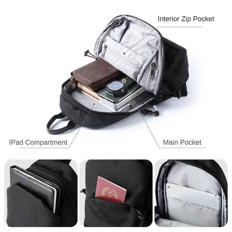 Shoulder Chest Bag for Men Casual Crossbody Bag Men Anti Theft School Summer Outdoor Short Trip Messengers Sling Bag