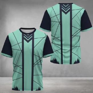 Fashion 3D Printing Fitness T-shirt Men's Outdoor Running Badminton Sports Men's T-shirt Casual Loose Top