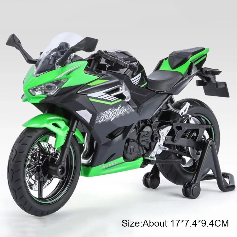Scale 1:12 Scale KX450 400 Motorcycle Model Toy Shock Absorption Linkage Steering Alloy Diecast Motor Models for Boyfriend