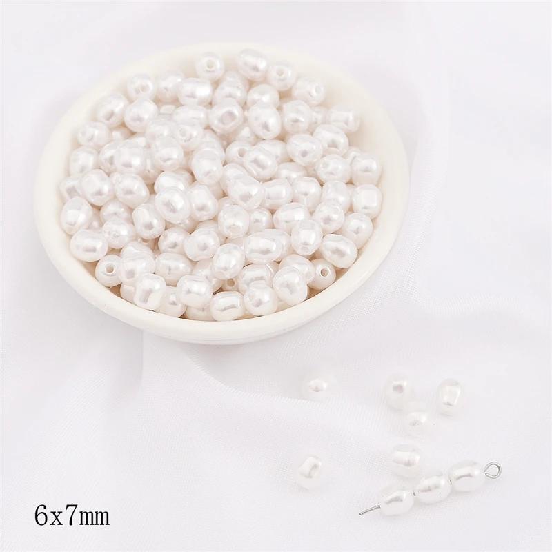 Irregular ABS Imitation Pearls Beads Acrylic Loose Beads for Jewelry Making DIY Necklace Earrings Hairclip Bracelet Necklace