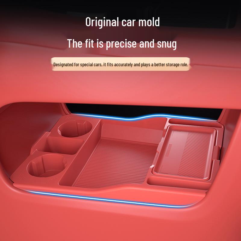 Compatible with 25 AITO M8 Models: Center Console Lower Glasses and Storage Box for Car Accessories