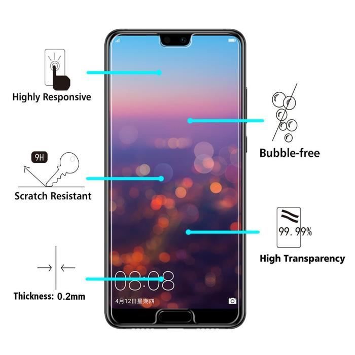 Film de protection d'écran - Phonillico® - Huawei P20 - Pack de 3 - Ultra résistant - Anti rayures