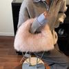 Plush Bag Women's Large Capacity 2025 New Autumn and Winter Casual Shoulder Handbag Fluffy Commuter Dumpling Bag