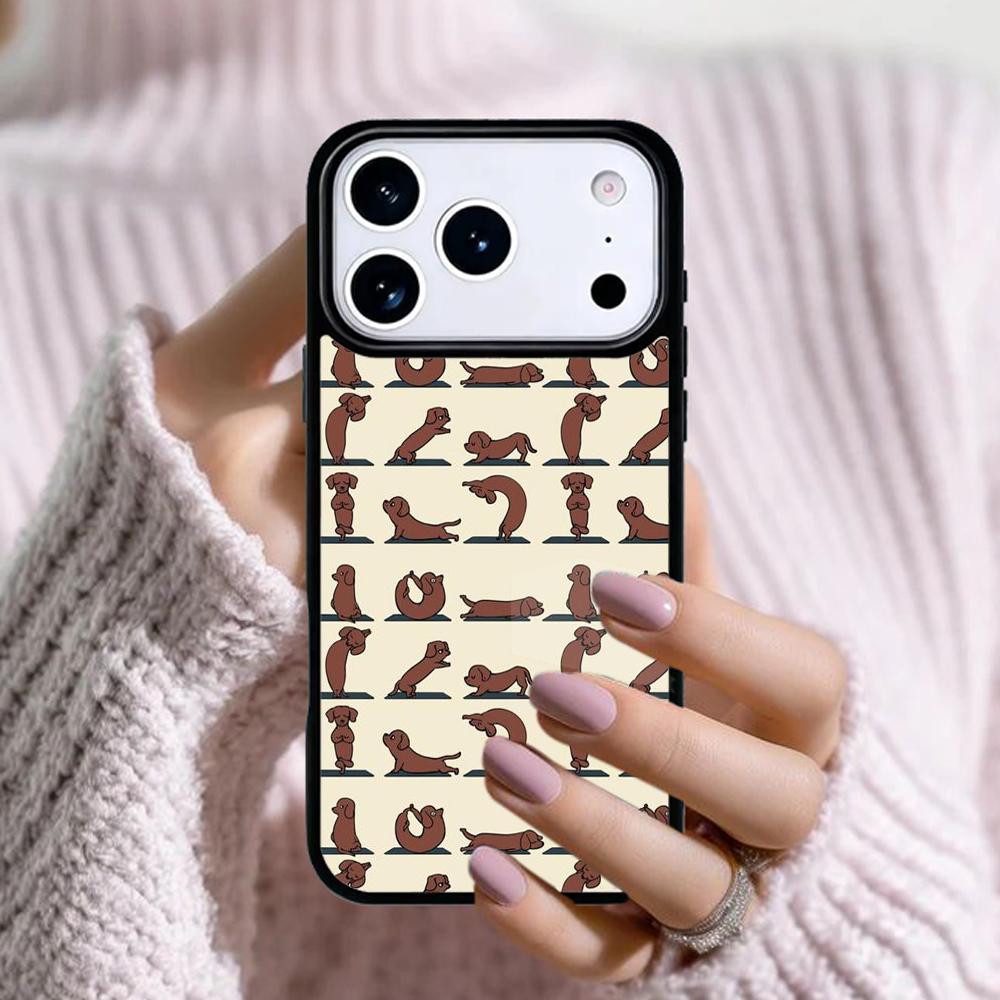 Cute Dachshund Dog Phone Case For Apple iPhone 17 Air 16E 15 14 Plus 13 12 11 Pro Max Mini Funda Cover