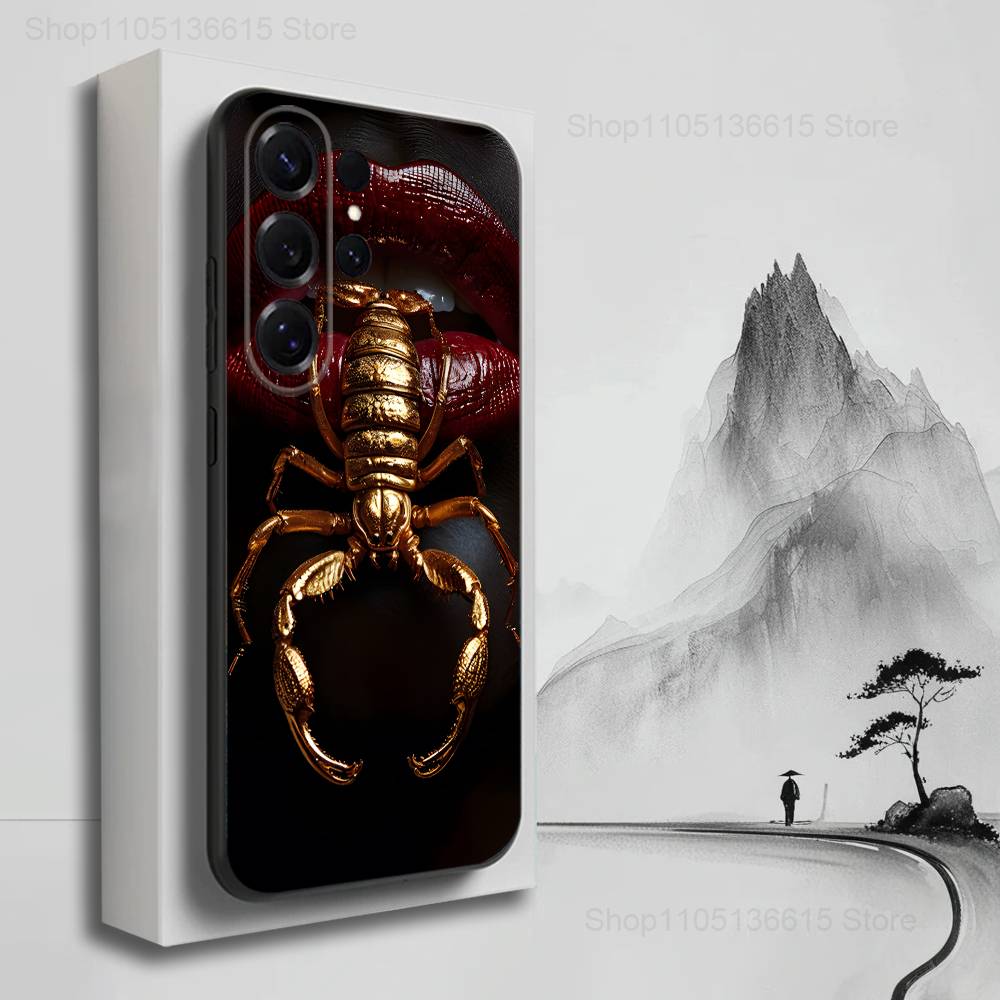 

Cool Myth Art Scorpion Phone Case For Samsung S9,S10,S20,S10,S21,S25,S24,S23,Ultra,FE,Plus,Lite,Soft Silicone Black Cover SamsungS235G