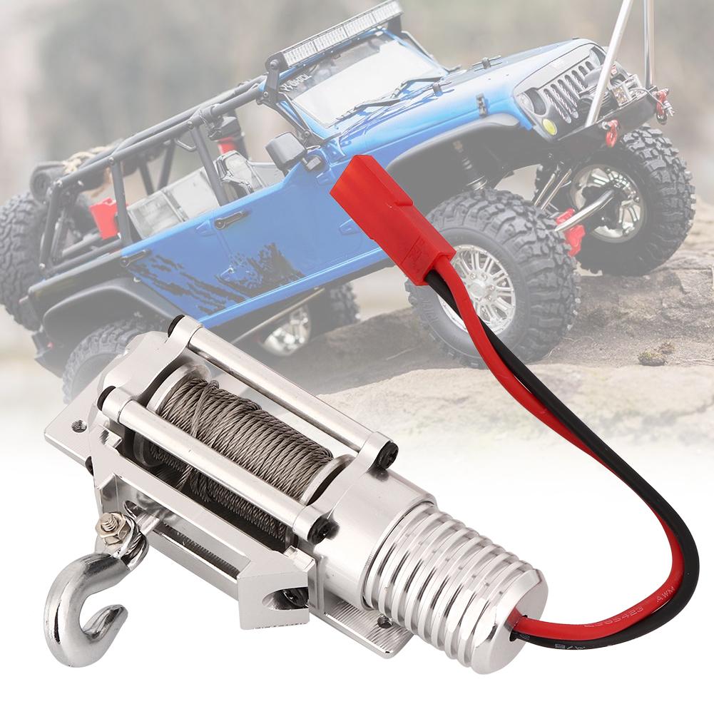 Full CNC Metal RC Winch Spare Upgrade Parts Accessories for 110 SCX10 Axial Crawler D90Silver