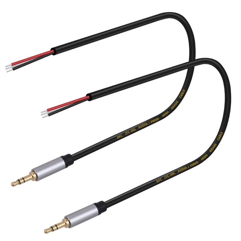 Durability 3.5mm Male Plugs to Bare Wire 3.5mm TRS Male Plugs to Open End Bare Wire Cable for Earphone Audios Devices
