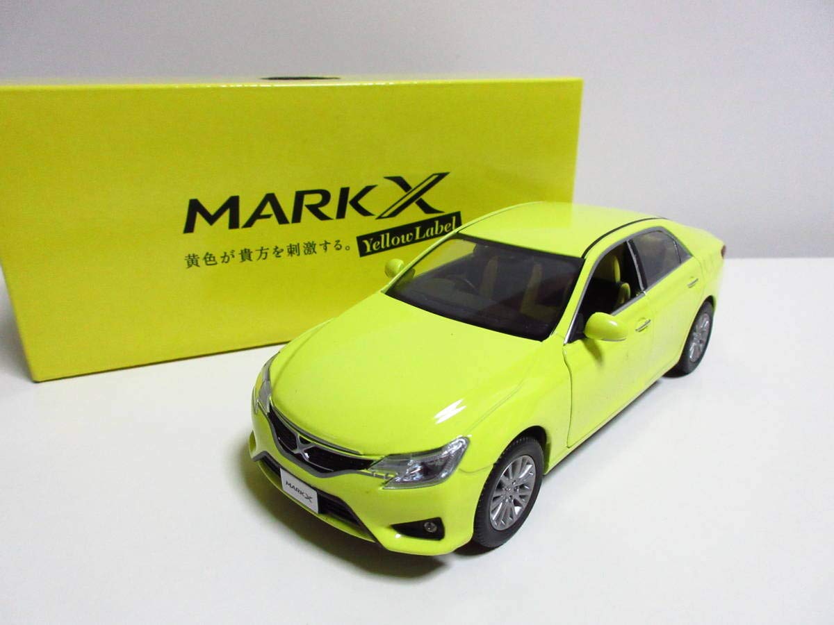 1 30 Toyota Mark X MARK X 130 series car Yellow Label color sample minicar Awaken Yellow yellow mid-term