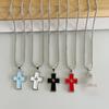 Cool Dopamine Religion Cross Pendant Necklace Niche Design All-Match Baptism Clavicle Necklace