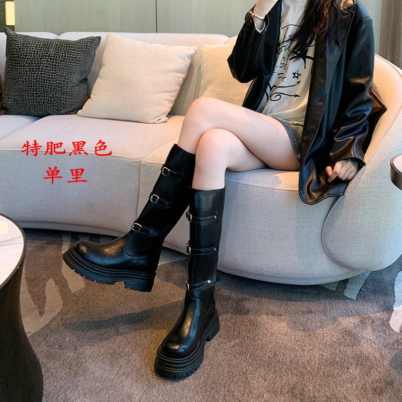 Dicke Beine großer Wadenumfang Winter neu dick mm lange Stiefel Motorradstiefel Herbst und Winter hohe Stiefel dicke Sohle große Größe Damenschuhe
